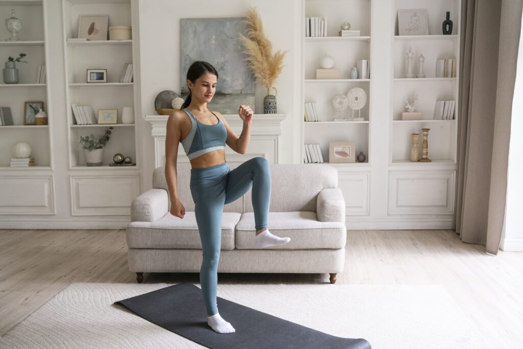 young-woman-exercising-home-alone
